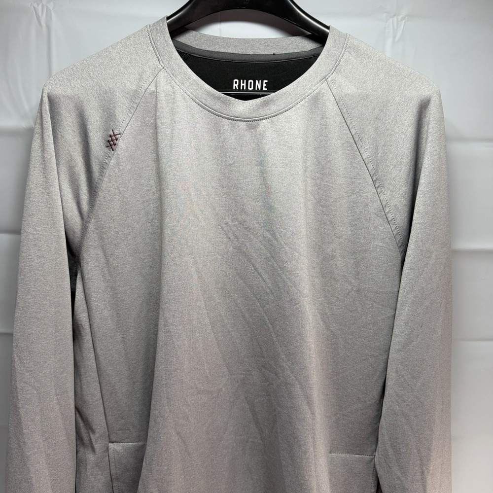 Rhone Spar Tactel Crewneck Sweatshirt Mens Medium M Gray Performance Pullover